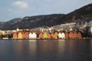 das alte Hanseviertel Bryggen in Bergen