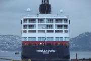 Heckansicht der MS "Trollfjord"