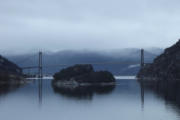 die Lysefjord-Brücke an der Einfahrt zum Fjord