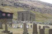 alte Siedlung Kirkjuböur mit der Ruine der Magnus-Kathedrale