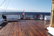 achtern auf dem Bootsdeck