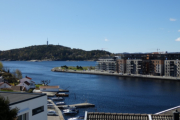 Blick auf Kristiansand und die Flußmündung der Otra