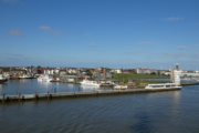 Blick auf Cuxhaven und die "Alte Liebe"