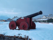 alte Kanone der Vardøhus festning