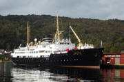 MS Nordstjernen am Kai in Flekkefjord