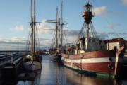 das alte Feuerschiff Gedser Rev (FYRSKIB XVII) im Museumshafen